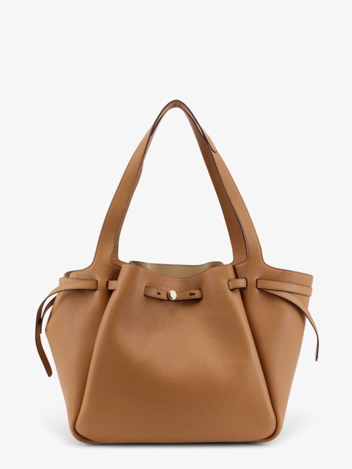 Tory Burch Romy Pebbled Leather Tote Shoulder Bag