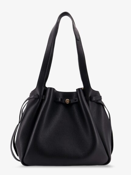 Tory Burch Romy Pebbled Tote Leather Shoulder Bag