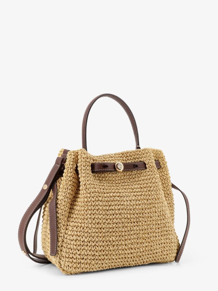 Tory Burch Romy Raffia And Leather Bucket Bag