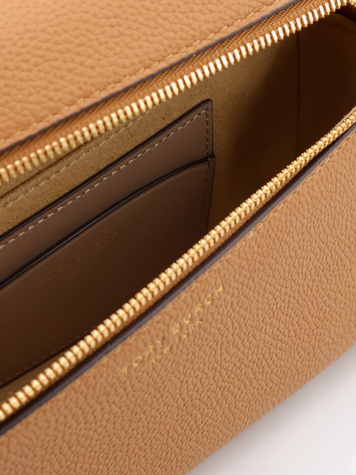 Tory Burch Romy Slim Hammered Leather Crossbody Bag