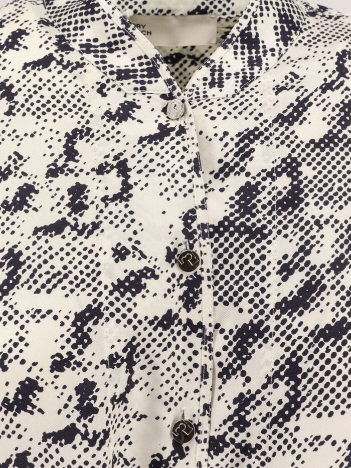 Tory Burch Silk Dress With Pixelated Logo Print