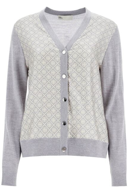 TORY BURCH Silk Insert Cardigan With Eight