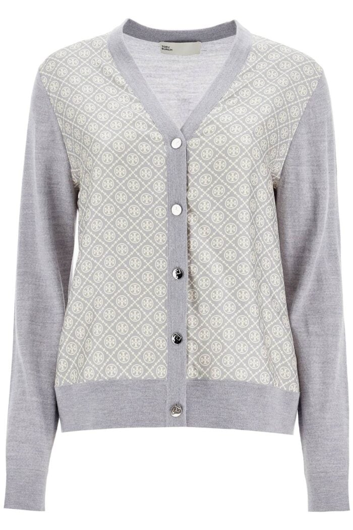 TORY BURCH Silk Insert Cardigan With Eight