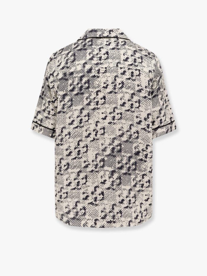 Tory Burch Silk Shirt With Pixelated Logo Print