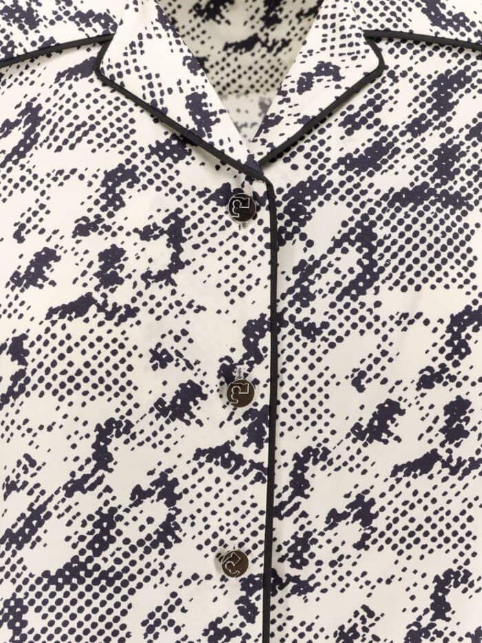 Tory Burch Silk Shirt With Pixelated Logo Print