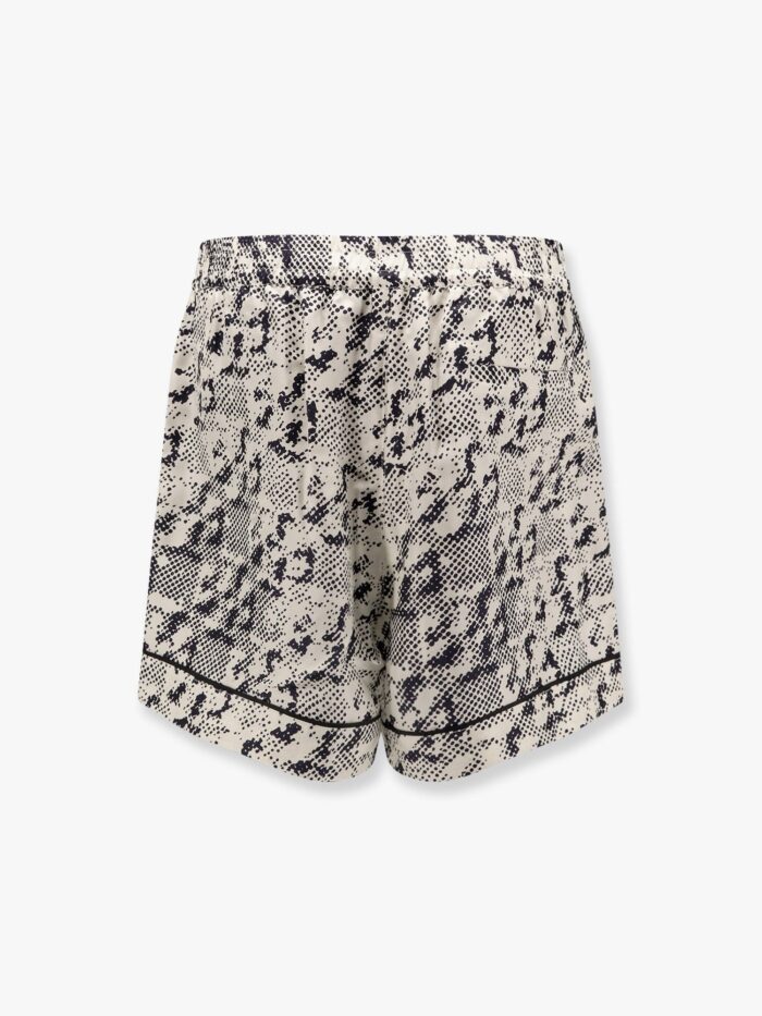 tory burch silk shorts with pixelated logo print Tory Burch Silk Shorts With Pixelated Logo Print