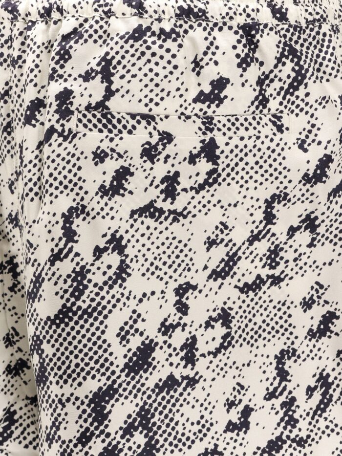 tory burch silk shorts with pixelated logo print Tory Burch Silk Shorts With Pixelated Logo Print