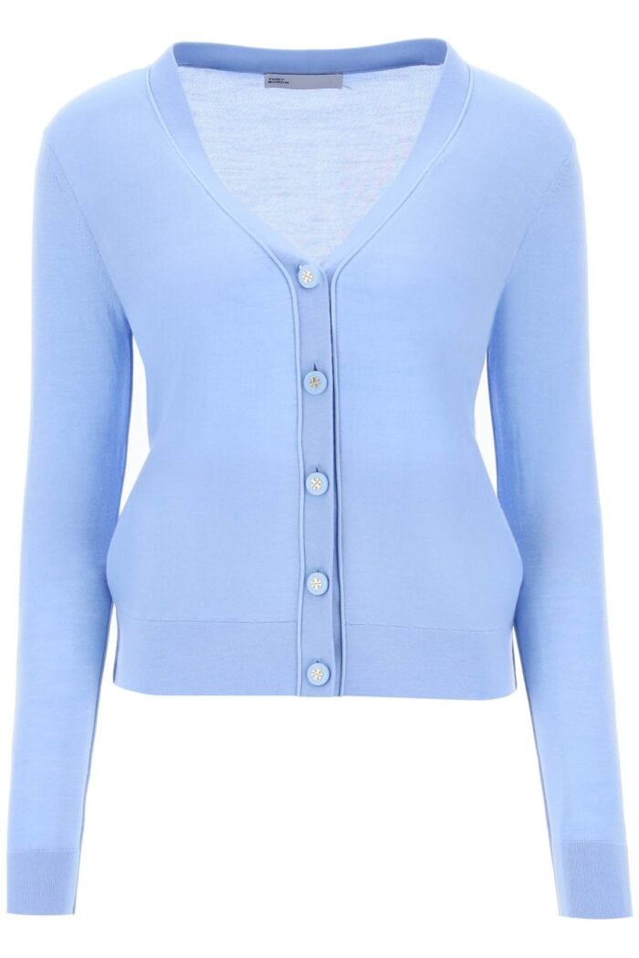 Tory Burch 'simone' Wool And Silk Cardigan