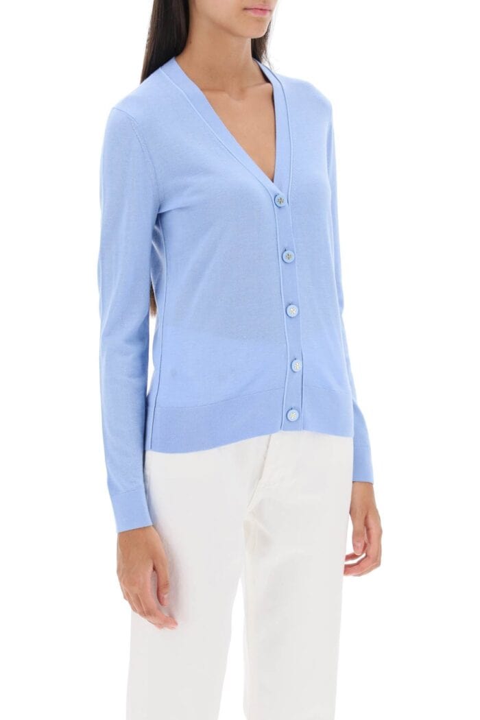 Tory Burch 'simone' Wool And Silk Cardigan