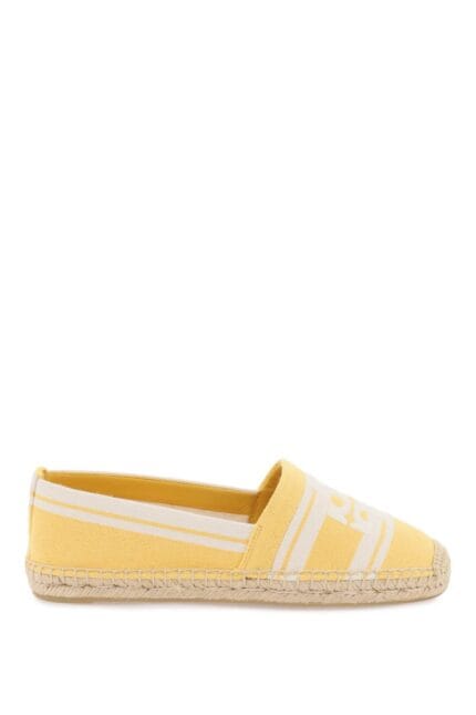 Tory Burch Striped Espadrilles With Double T