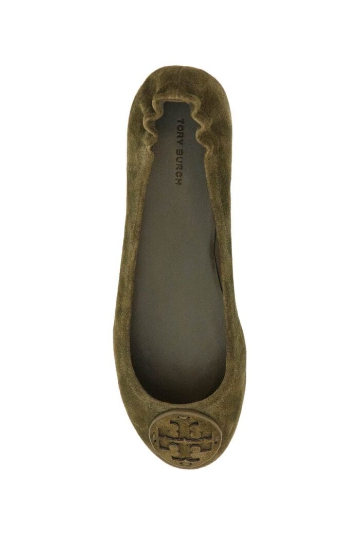 TORY BURCH Suede Minnie Travel Ballet Flats