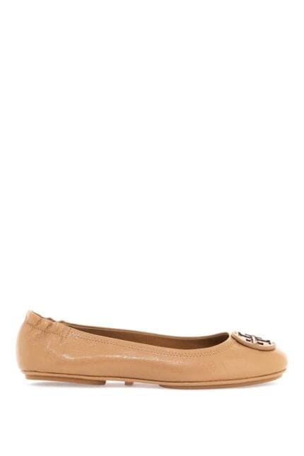 TORY BURCH Suede Minnie Travel Ballet Flats