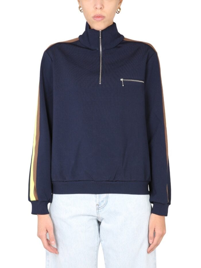 Tory Burch SWEATSHIRT WITH FRONT ZIPPER