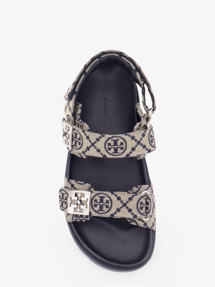 Tory Burch T Mono Perfect Monogram Fabric Sandals