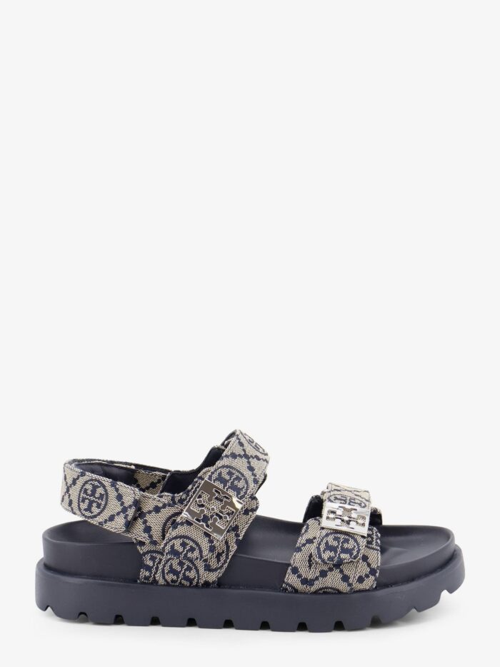 Tory Burch T Mono Perfect Monogram Fabric Sandals