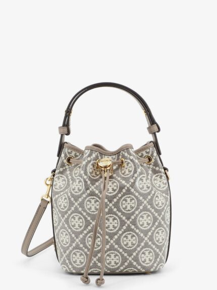 Tory Burch T Monogram Coated Canvas Bucket Bag