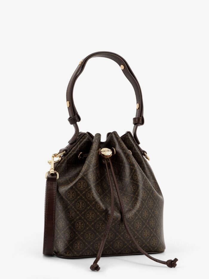 Tory Burch T Monogram Coated Canvas Bucket Bag