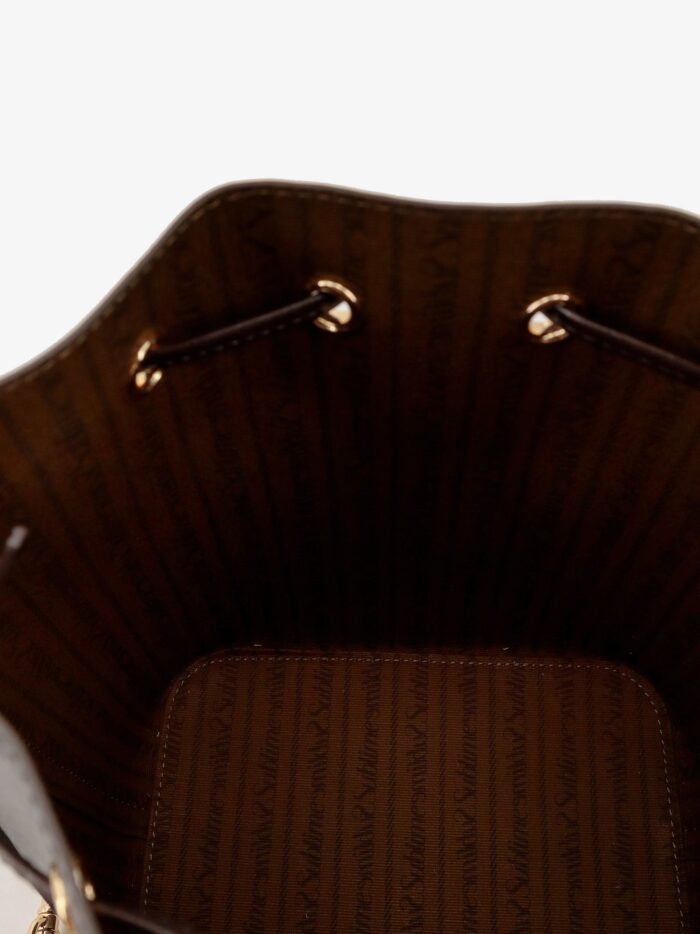 Tory Burch T Monogram Coated Canvas Bucket Bag