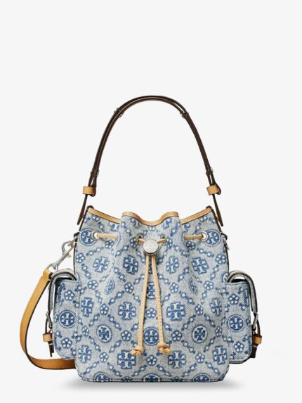 Tory Burch T-Monogram Coated Canvas Bucket Bag