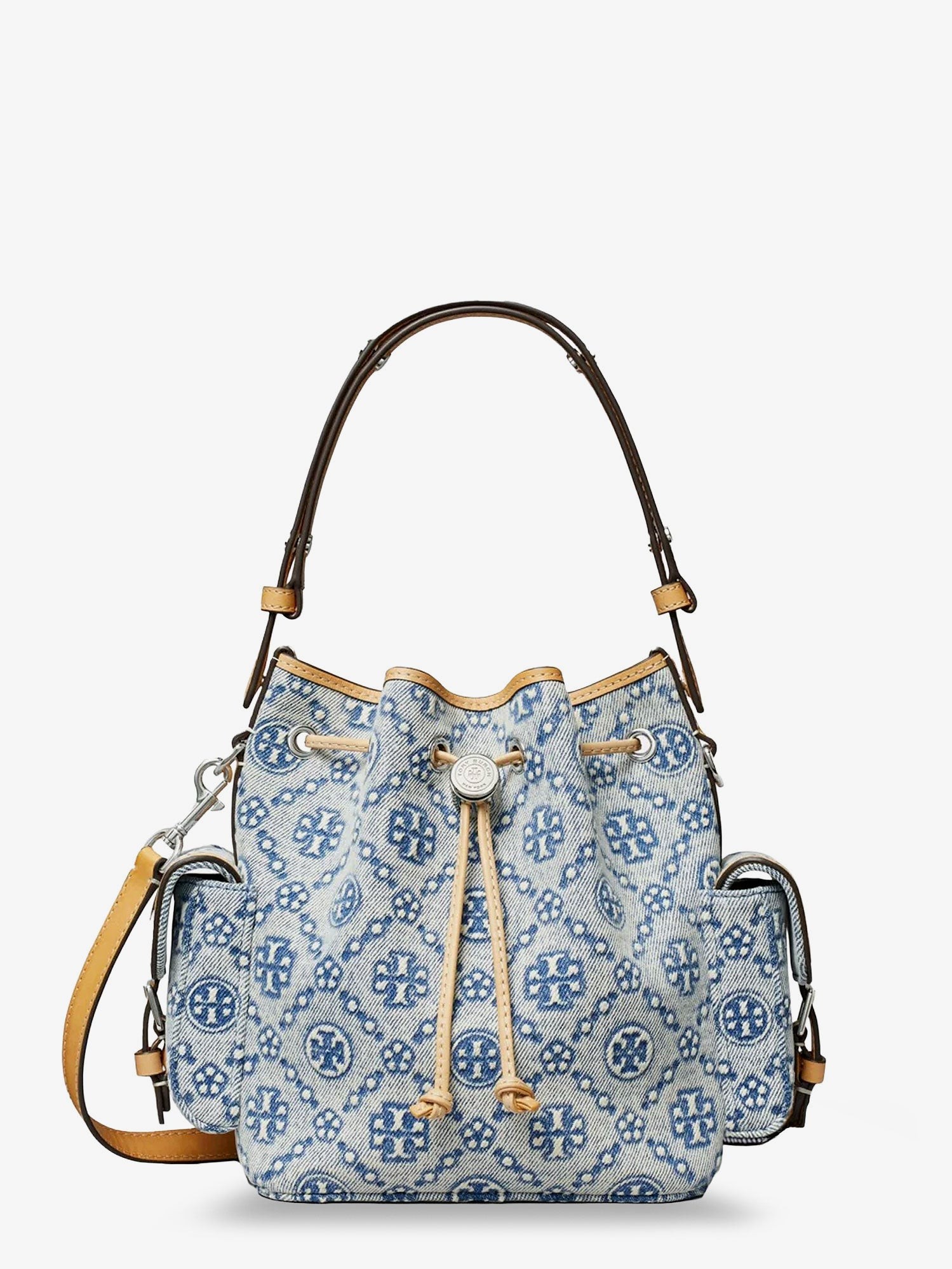 Tory Burch T-Monogram Coated Canvas Bucket Bag