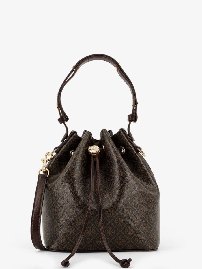 Tory Burch T Monogram Coated Canvas Bucket Bag