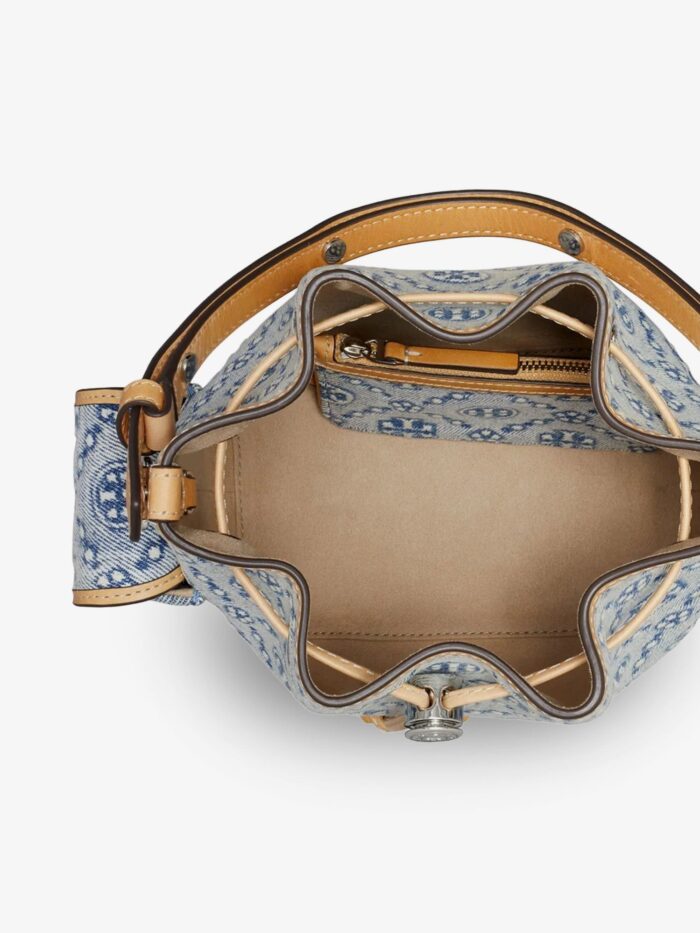 Tory Burch T-Monogram Coated Canvas Bucket Bag