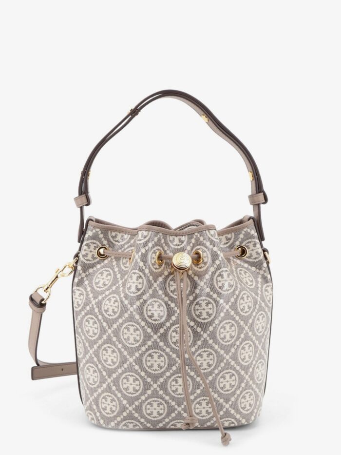 Tory Burch T Monogram Coated Canvas Bucket Bag