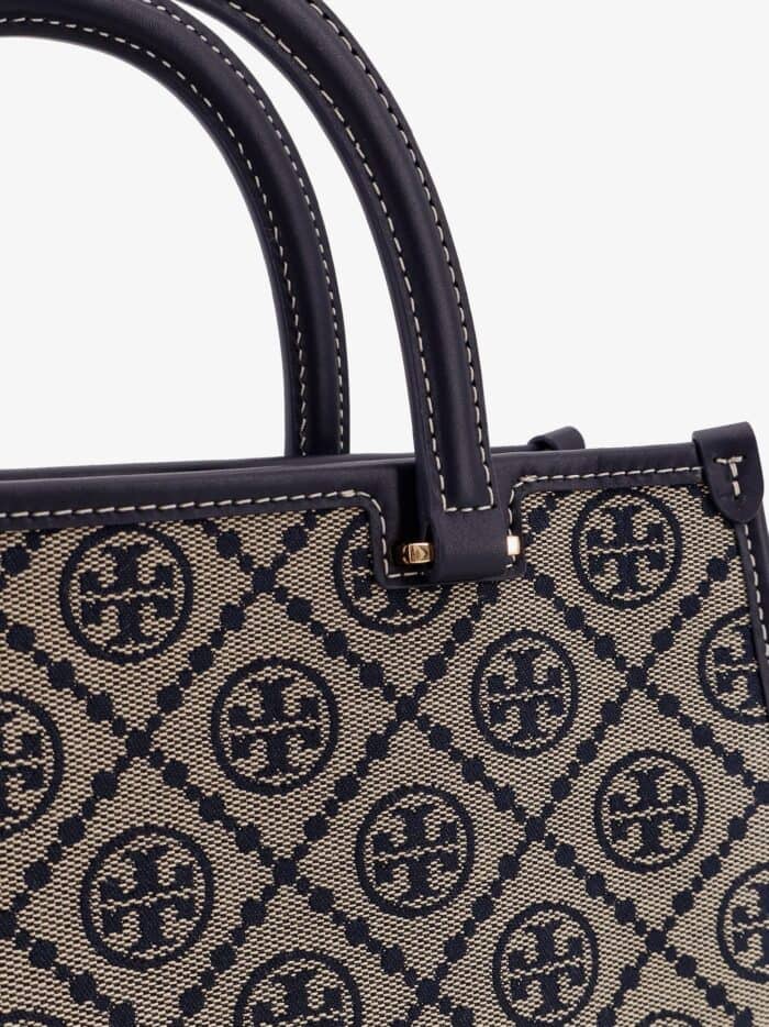 Tory Burch T Monogram E/W Fabric And Leather Bag