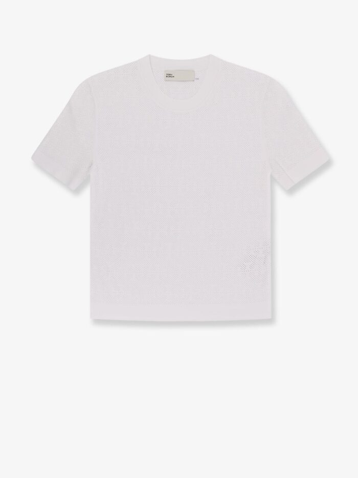 Tory Burch T Monogram Jacquard Viscose Blend T-shirt