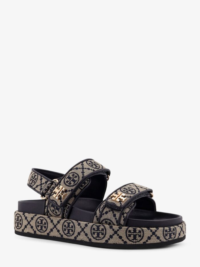 Tory Burch T Monogram Kira Jacquard Fabric Sandals