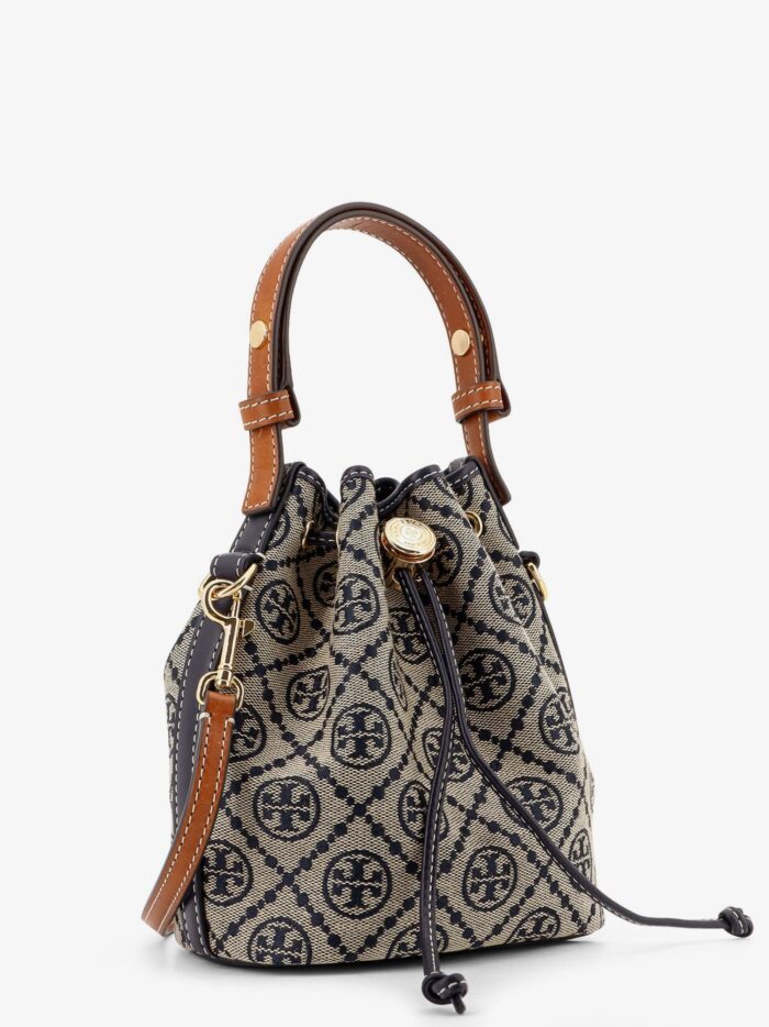 Tory Burch T Monogram Mini Jacquard Fabric Bucket Bag