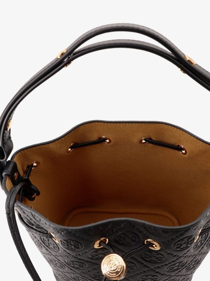 Tory Burch T Monogram Pebble Leather Bucket Bag