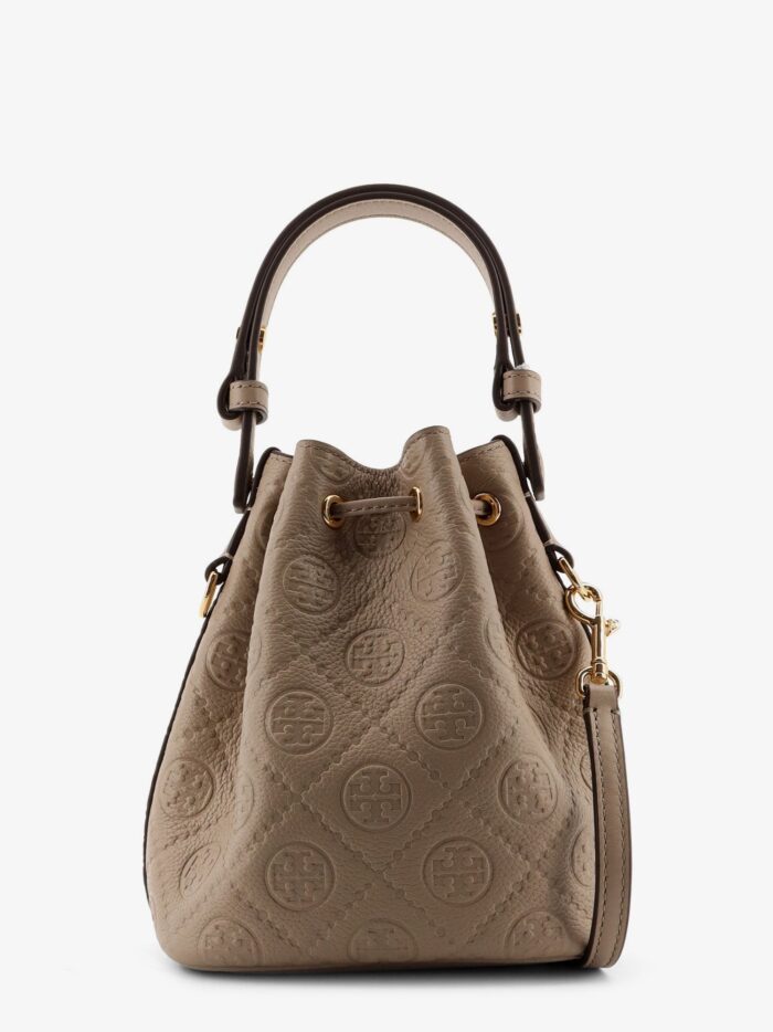Tory Burch T Monogram Pebble Mini Leather Bucket Bag
