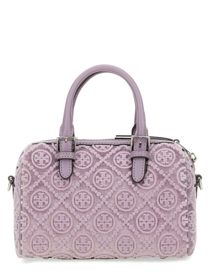 Tory Burch "T MONOGRAM PETITE SATCHEL BAG IN FIL COUPÉ"