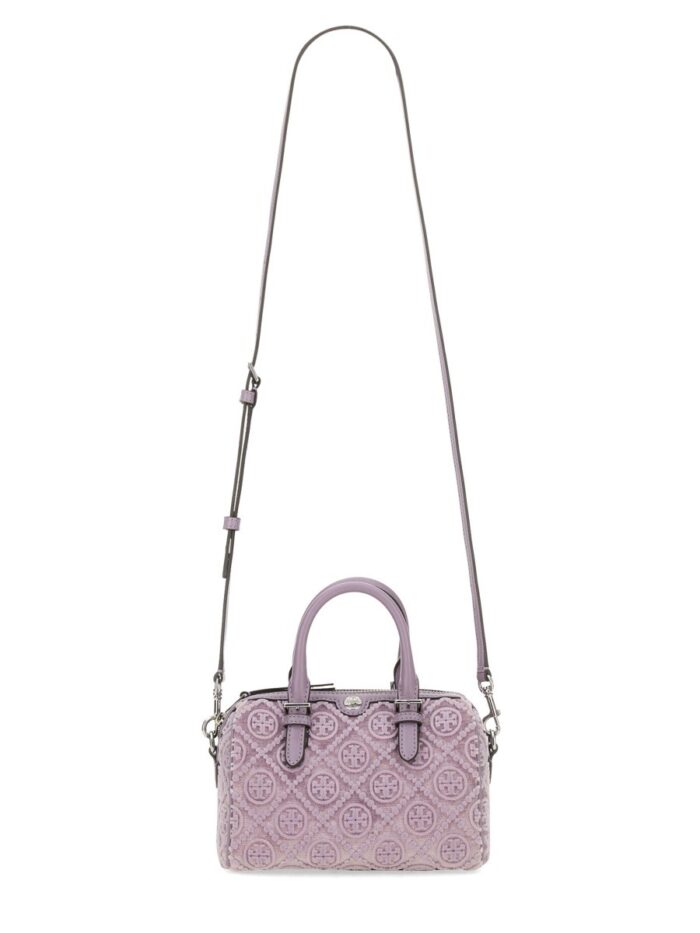 Tory Burch "T MONOGRAM PETITE SATCHEL BAG IN FIL COUPÉ"