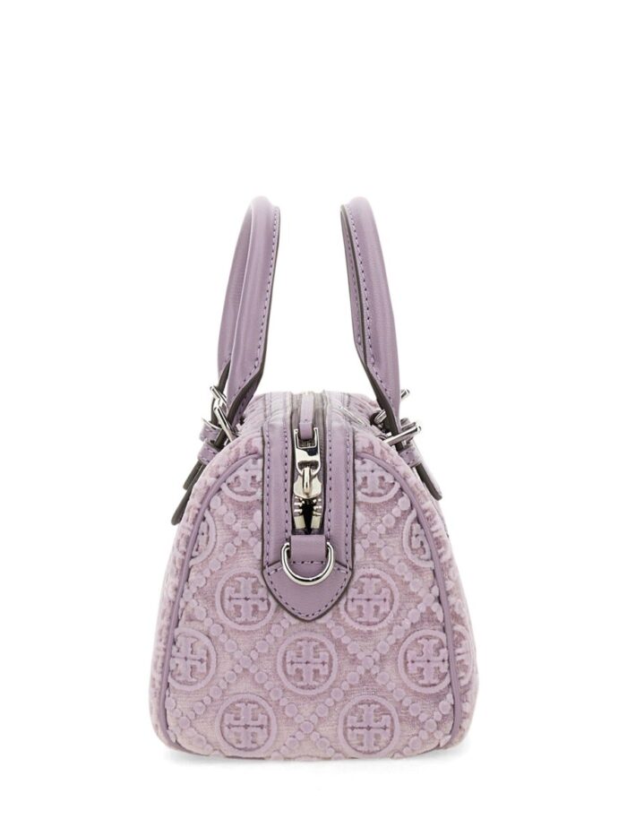 Tory Burch "T MONOGRAM PETITE SATCHEL BAG IN FIL COUPÉ"