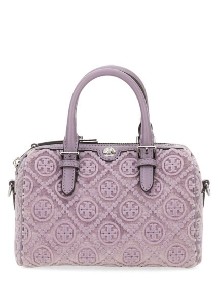 Tory Burch "T MONOGRAM PETITE SATCHEL BAG IN FIL COUPÉ"