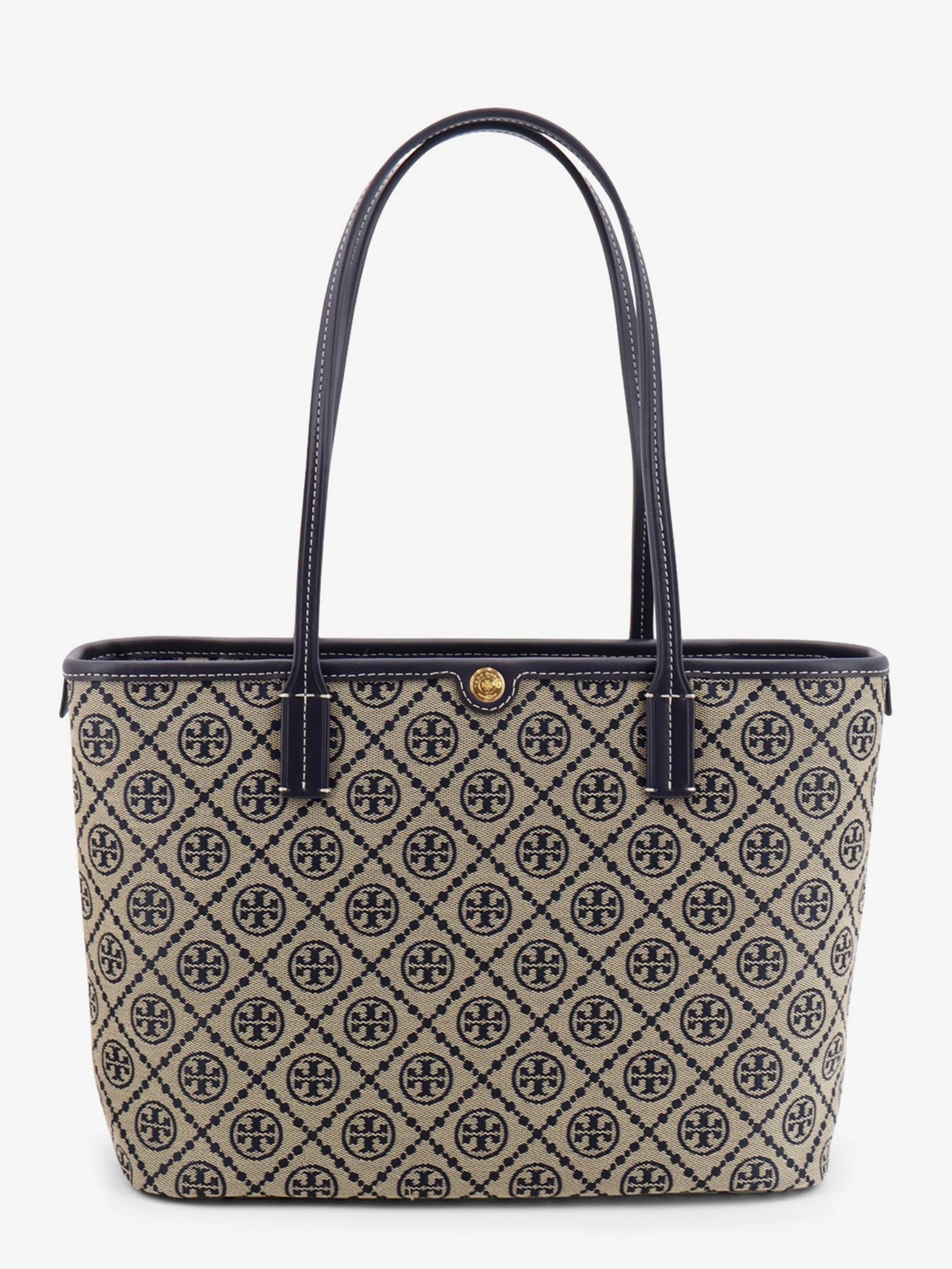 Tory Burch T Monogram Small Zip Coated Canvas Shoulder Bag