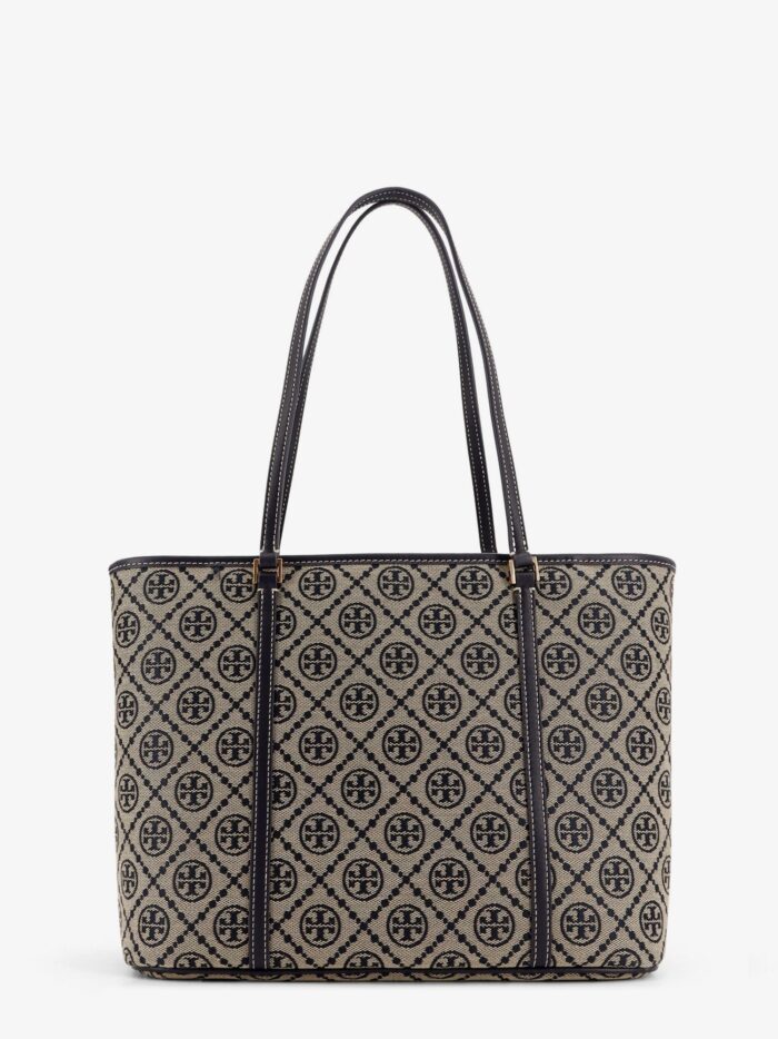 Tory Burch T Monogram Small Zip Jacquard Fabric Shopping Bag
