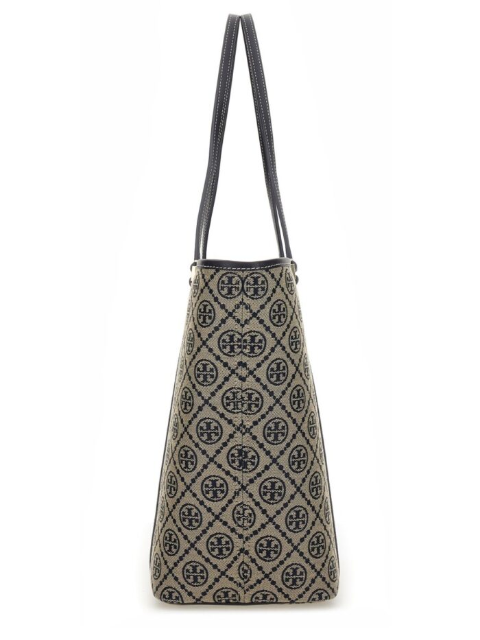 Tory Burch T MONOGRAM ZIPPERED SHOPPING BAG