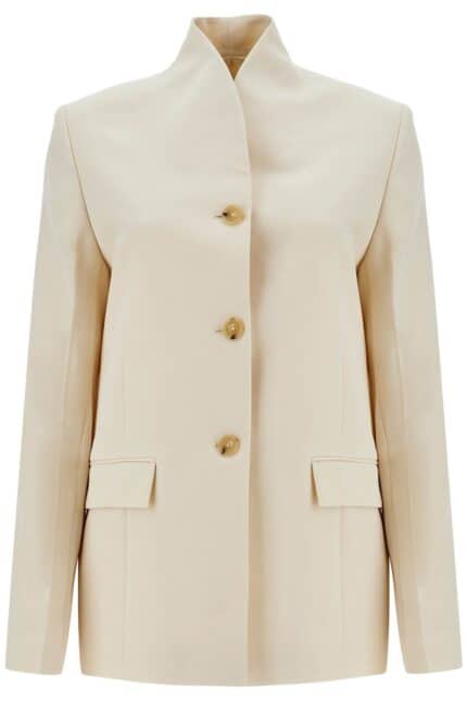 TOTEME Beige Viscose Blazer With High Collar