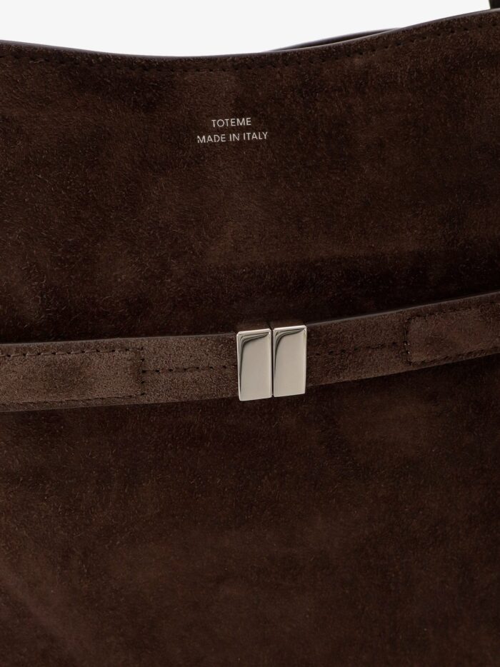 TOTEME Belted Suede Bucket Bag