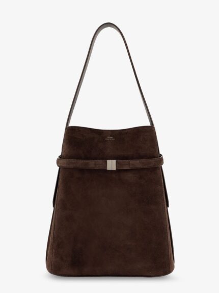 TOTEME Belted Suede Bucket Bag