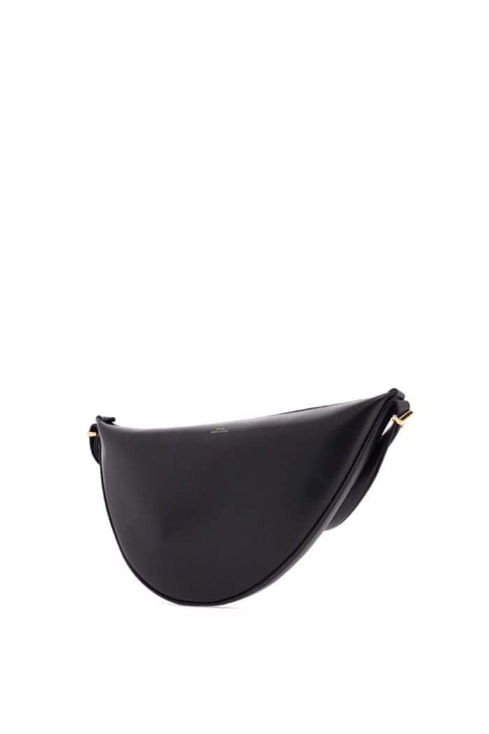 TOTEME Black Calfskin Half-moon Bag With Adjustable Shoulder Strap