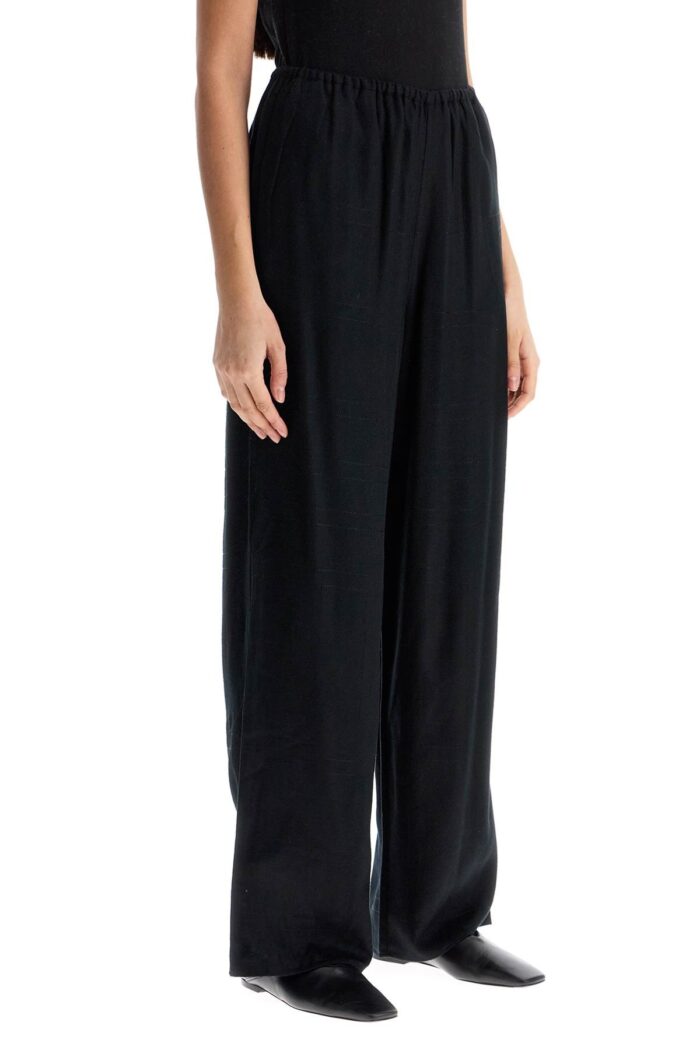 TOTEME Black High-waisted Loose Modal Pants