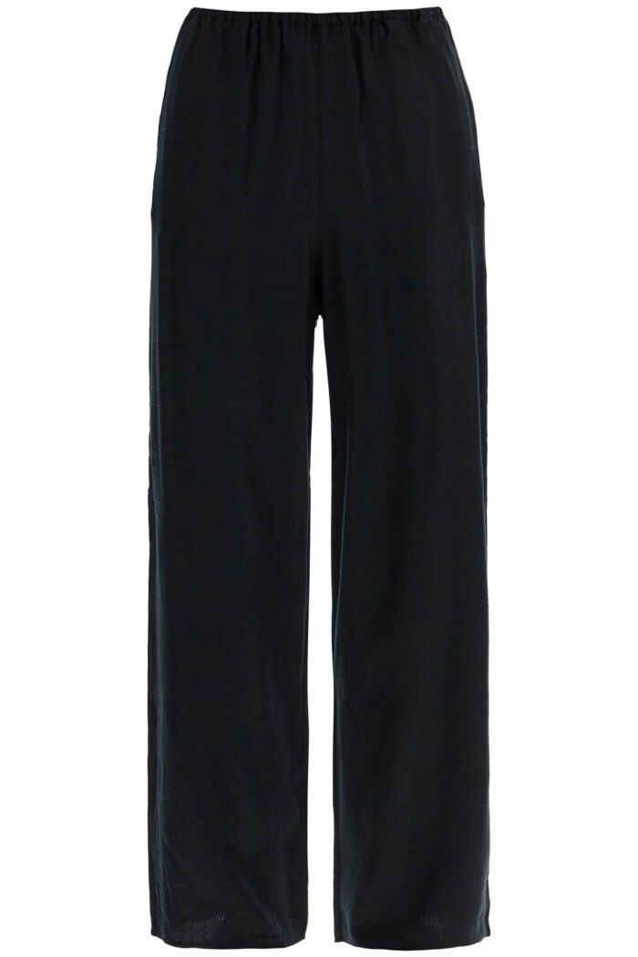 TOTEME Black High-waisted Loose Modal Pants