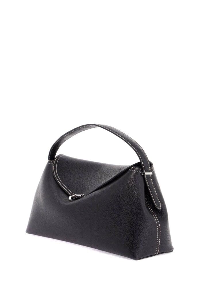 TOTEME Black Leather T-lock Handbag With Adjustable Strap