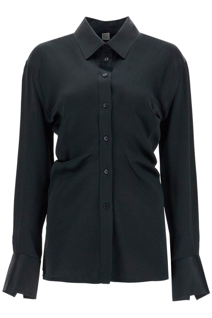 TOTEME Black Loose-fit Long Sleeve Shirt