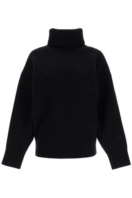 TOTEME Black Rws Wool And Cashmere Turtleneck Sweater