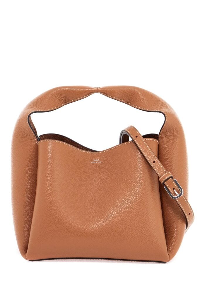 TOTEME Bucket Bag In Pelle Di Vitello Tan Con Tracolla Regolabile